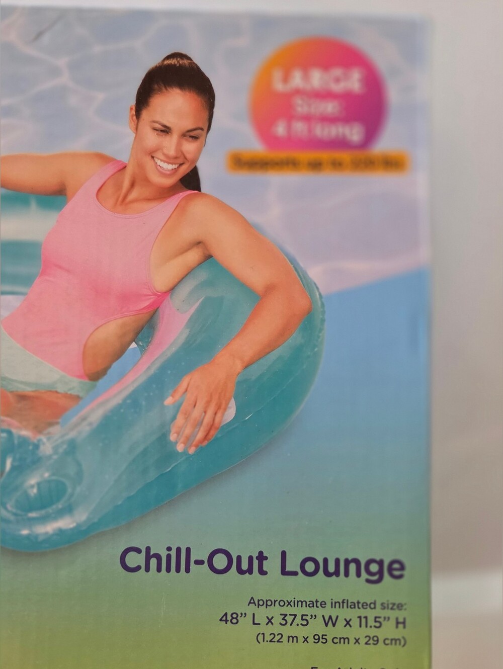 Chill-Out Lounge Inflatable Pool Float - Teal - Picture 3 of 3